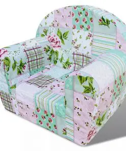 vidaXL Kids’ Armchair Flower Pattern