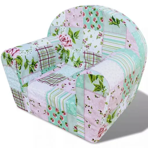 vidaXL Kids’ Armchair Flower Pattern