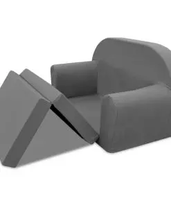 vidaXL Kids’ Flip-Out Lounge Chair Grey