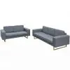 vidaXL 2-Seater and 3-Seater Sofa Set Light Grey
