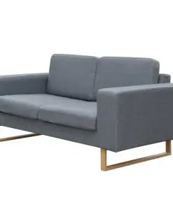 vidaXL 2-Seater and 3-Seater Sofa Set Light Grey