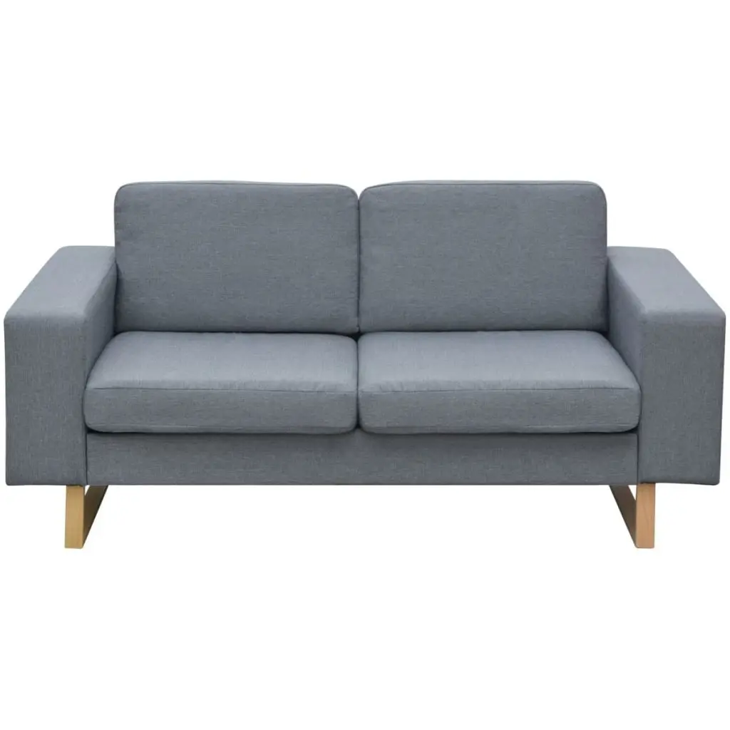 vidaXL 2-Seater and 3-Seater Sofa Set Light Grey