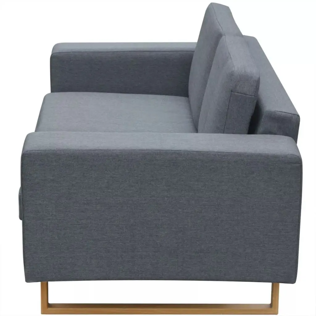 vidaXL 2-Seater and 3-Seater Sofa Set Light Grey