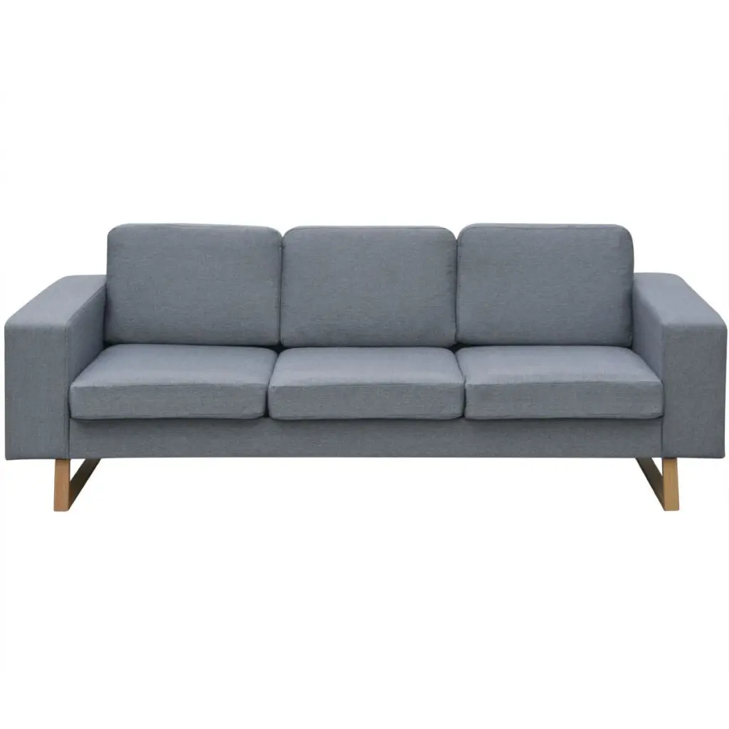 vidaXL 2-Seater and 3-Seater Sofa Set Light Grey