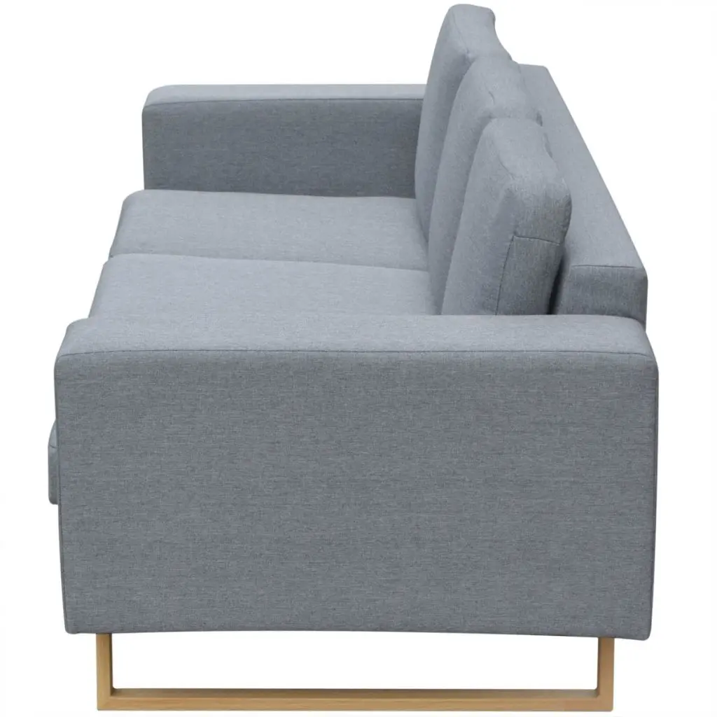 vidaXL 2-Seater and 3-Seater Sofa Set Light Grey