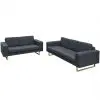 vidaXL 2-Seater and 3-Seater Sofa Set Dark Grey vidaXL 2-Seater and 3-Seater Sofa Set Dark Grey