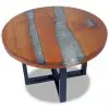 vidaXL Coffee Table Teak Resin 60 cm vidaXL Coffee Table Teak Resin 60 cm