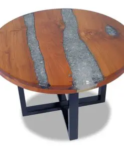 vidaXL Coffee Table Teak Resin 60 cm