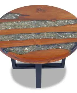 vidaXL Coffee Table Teak Resin 60 cm