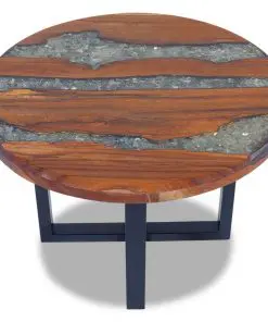 vidaXL Coffee Table Teak Resin 60 cm