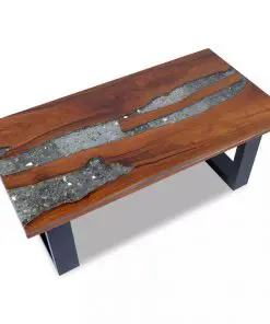 vidaXL Coffee Table Teak Resin 100×50 cm