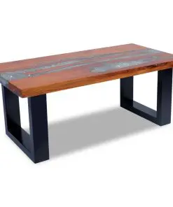 vidaXL Coffee Table Teak Resin 100×50 cm