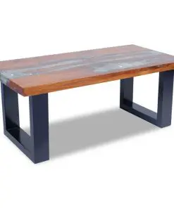 vidaXL Coffee Table Teak Resin 100×50 cm