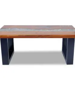 vidaXL Coffee Table Teak Resin 100×50 cm