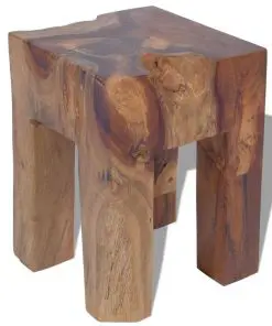 vidaXL Stool Solid Teak Wood