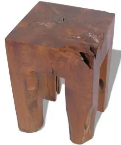 vidaXL Stool Solid Teak Wood