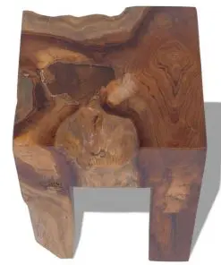 vidaXL Stool Solid Teak Wood