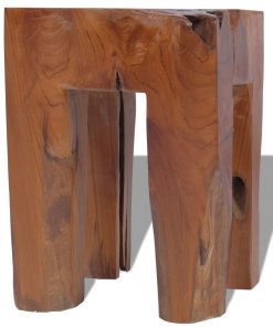 vidaXL Stool Solid Teak Wood