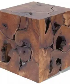 vidaXL Stool Solid Teak Wood