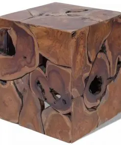 vidaXL Stool Solid Teak Wood