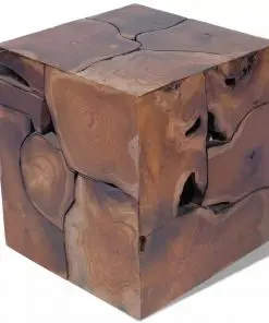 vidaXL Stool Solid Teak Wood