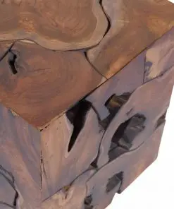 vidaXL Stool Solid Teak Wood