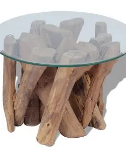 vidaXL Coffee Table Solid Teak 60 cm