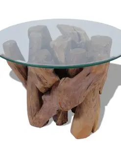 vidaXL Coffee Table Solid Teak 60 cm