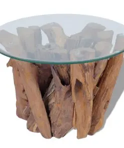 vidaXL Coffee Table Solid Teak 60 cm