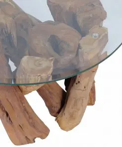 vidaXL Coffee Table Solid Teak 60 cm