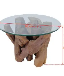 vidaXL Coffee Table Solid Teak 60 cm