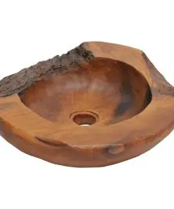 vidaXL Basin Solid Teak 45 cm