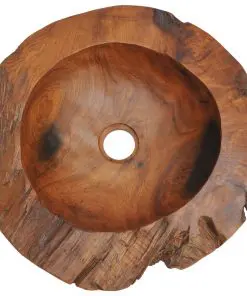 vidaXL Basin Solid Teak 45 cm