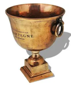 vidaXL Trophy Cup Champagne Cooler Copper Brown