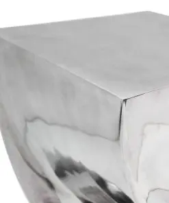 vidaXL Stool/Side Table Twisted Shape Aluminium Silver