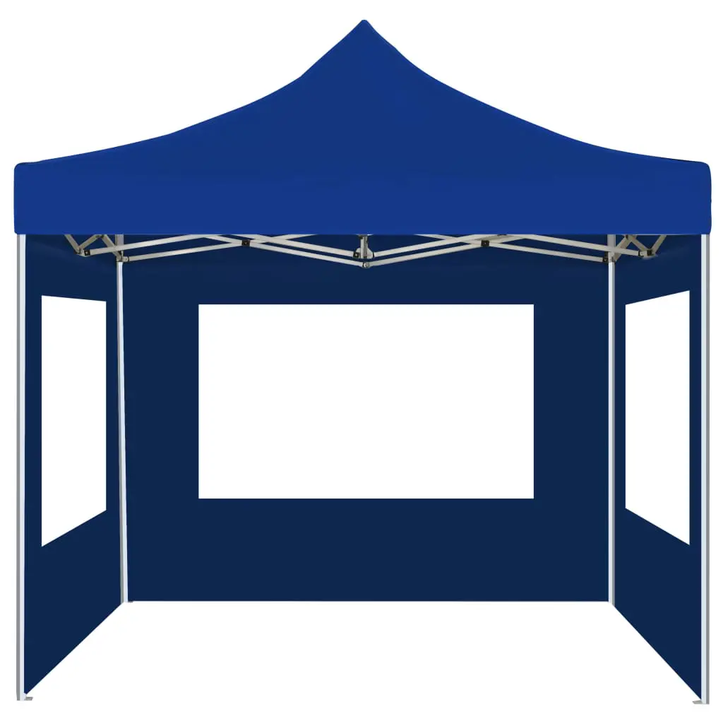 vidaXL Professional Folding Party Tent with Walls Aluminium 3×3 m Blue
