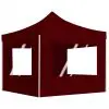 vidaXL Professional Folding Party Tent with Walls Aluminium 3×3 m Wine Red