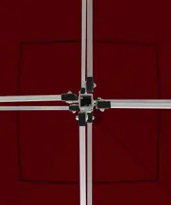 vidaXL Professional Folding Party Tent with Walls Aluminium 3×3 m Wine Red