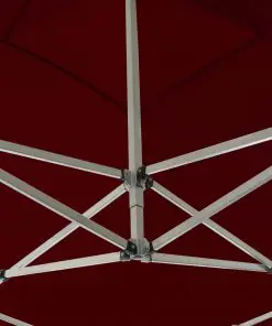 vidaXL Professional Folding Party Tent with Walls Aluminium 3×3 m Wine Red