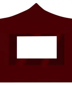 vidaXL Professional Folding Party Tent with Walls Aluminium 3×3 m Wine Red