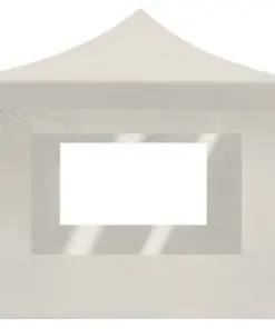 vidaXL Professional Folding Party Tent with Walls Aluminium 4.5×3 m Cream