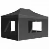 vidaXL Professional Folding Party Tent with Walls Aluminium 4.5×3 m Anthracite