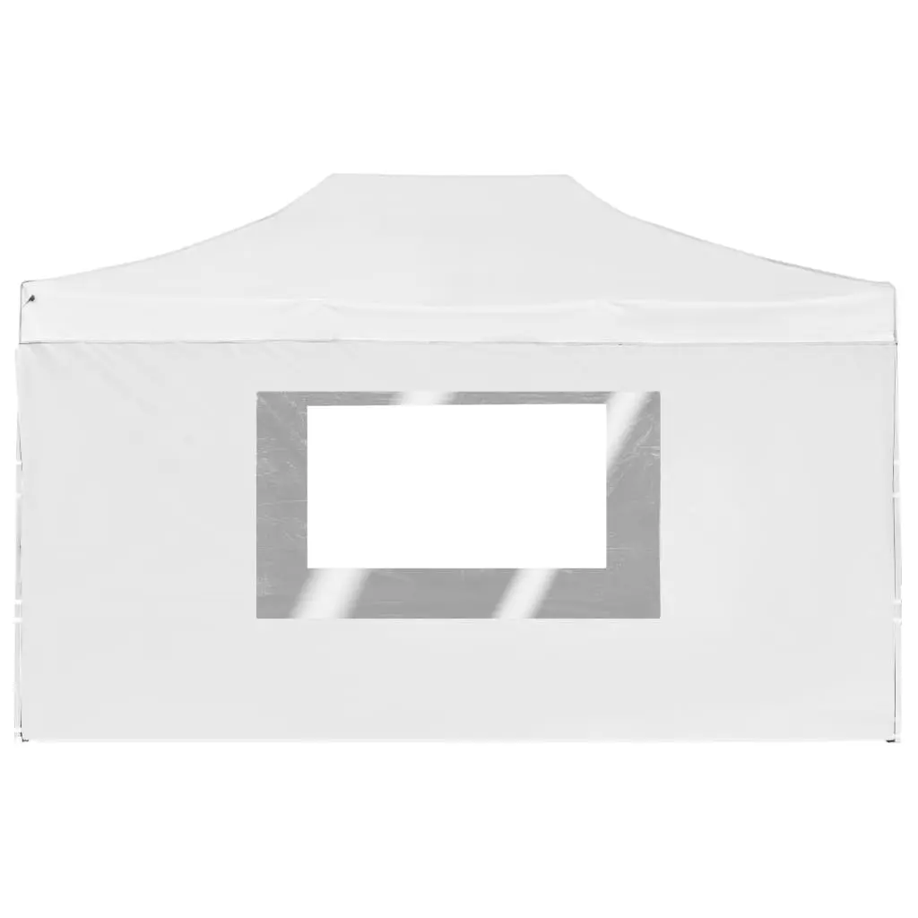 vidaXL Professional Folding Party Tent with Walls Aluminium 4.5×3 m White