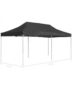 vidaXL Professional Folding Party Tent Aluminium 6×3 m Anthracite