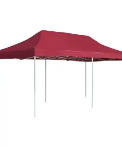 vidaXL Professional Folding Party Tent Aluminium 6×3 m Wine Red