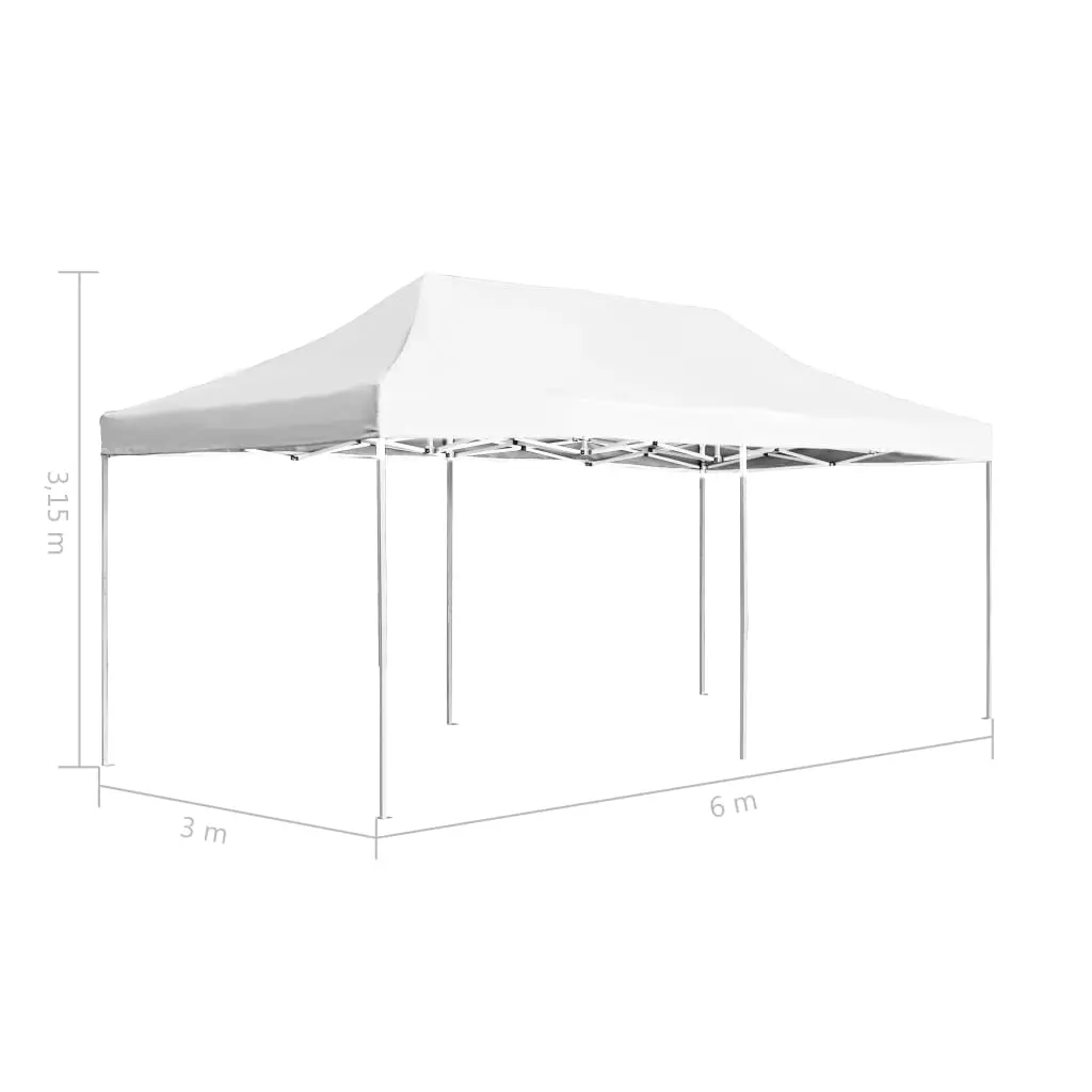 vidaXL Professional Folding Party Tent Aluminium 6×3 m White