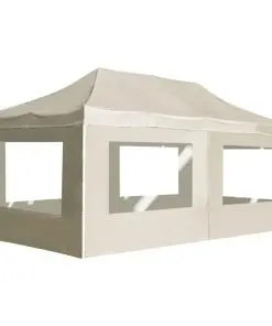 vidaXL Professional Folding Party Tent with Walls Aluminium 6×3 m Cream
