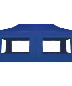 vidaXL Professional Folding Party Tent with Walls Aluminium 6×3 m Blue