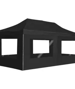 vidaXL Professional Folding Party Tent with Walls Aluminium 6×3 m Anthracite