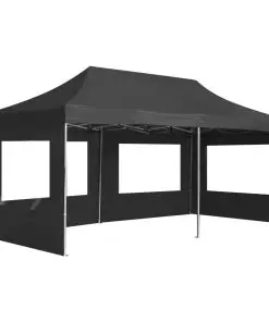vidaXL Professional Folding Party Tent with Walls Aluminium 6×3 m Anthracite